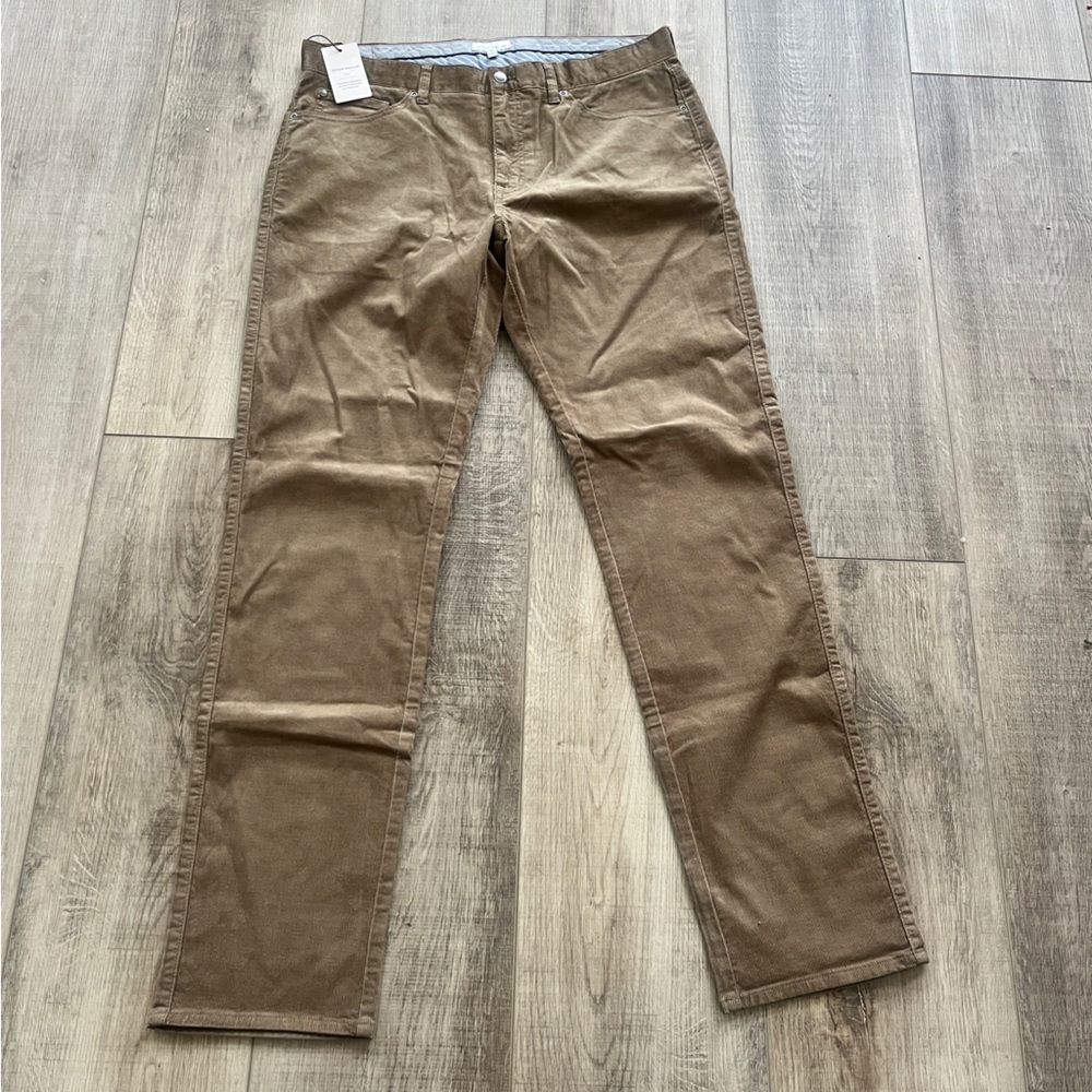 NWT PETER Millar Crown Corduroy Pants $170 Khaki Chino Golf Tag 35 (36/33.5)